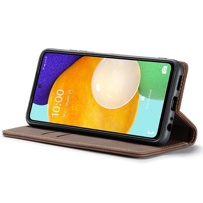 Bild 5, CASEME CASEME Samsung Galaxy A53 5G Fodral Retro Läder Brun - Teknikhallen.se