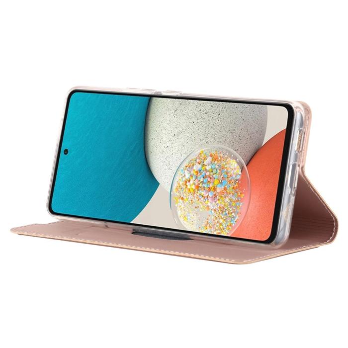 Bild 5,  Samsung Galaxy A53 5G Fodral Flip Skin Touch Roséguld - Teknikhallen.se