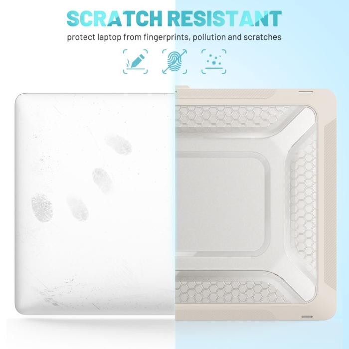 Bild 6,  MacBook Pro 16 2019 Skal Med Kickstand Beige - Teknikhallen.se
