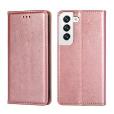 Samsung Galaxy S22 Fodral Flip L&auml;der Ros&eacute;guld - Teknikhallen.se