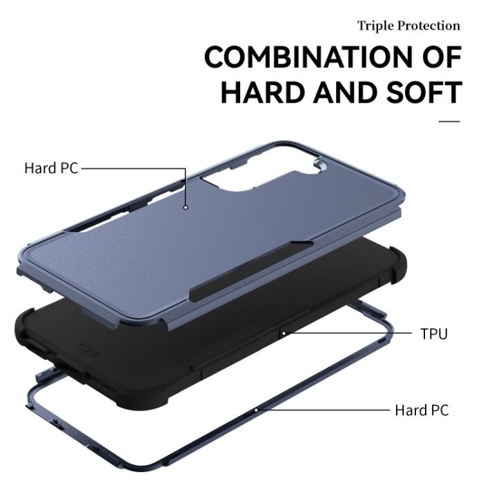 Bild 4,  Samsung Galaxy S22 Skal Hybrid Shockproof Blå/Svart - Teknikhallen.se