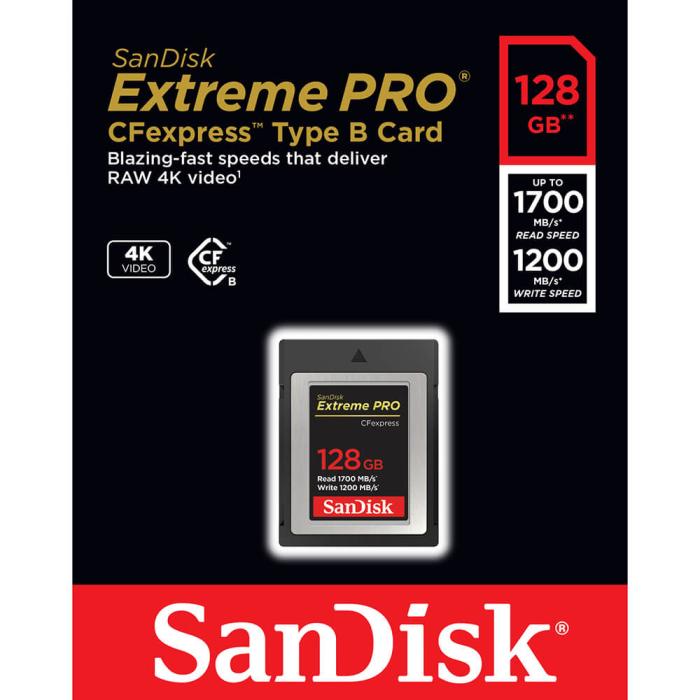 Bild 2, SanDisk SanDisk Cfexpress Extreme PRO 128GB 1700MB/s Minneskort - Teknikhallen.se
