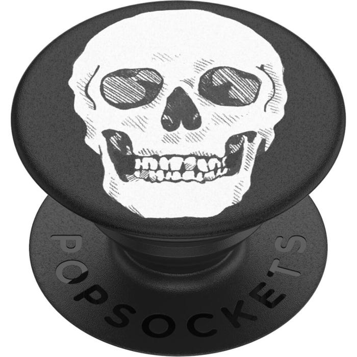 Bild 3, PopSockets PopSockets Avtagbart Grip med Ställfunktion Shaky Bones White - Teknikhallen.se