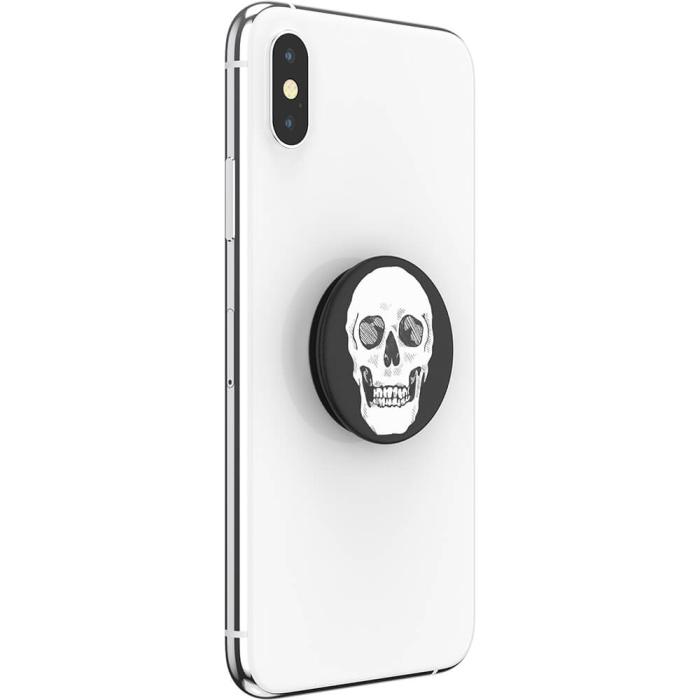 Bild 8, PopSockets PopSockets Avtagbart Grip med Ställfunktion Shaky Bones White - Teknikhallen.se