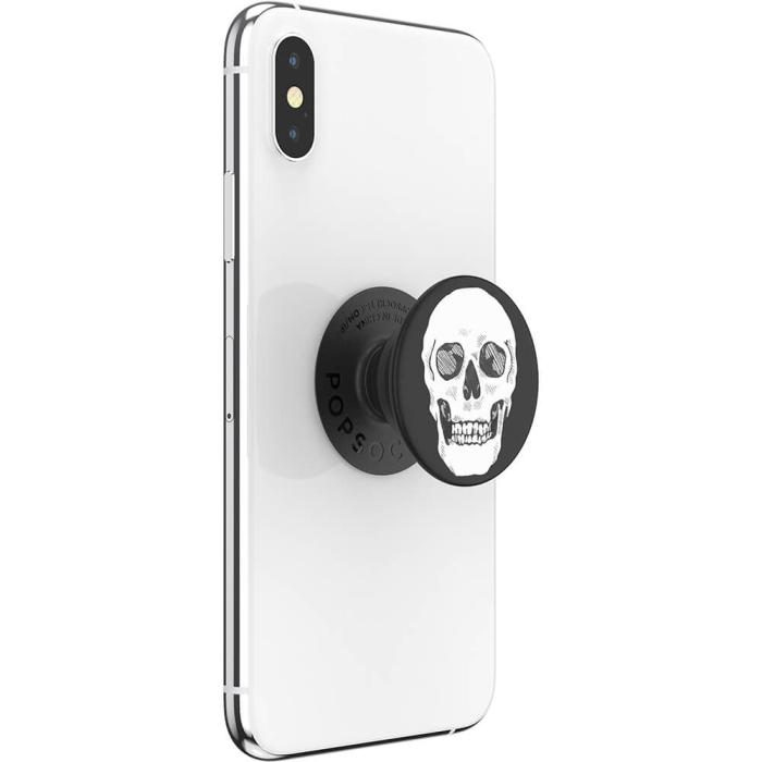 Bild 9, PopSockets PopSockets Avtagbart Grip med Ställfunktion Shaky Bones White - Teknikhallen.se