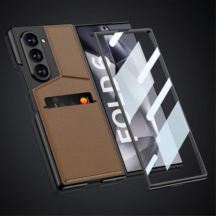 Bild 6, GKK GKK Galaxy Z Fold 6 Skal Med Korthållare Läder Svart - Teknikhallen.se