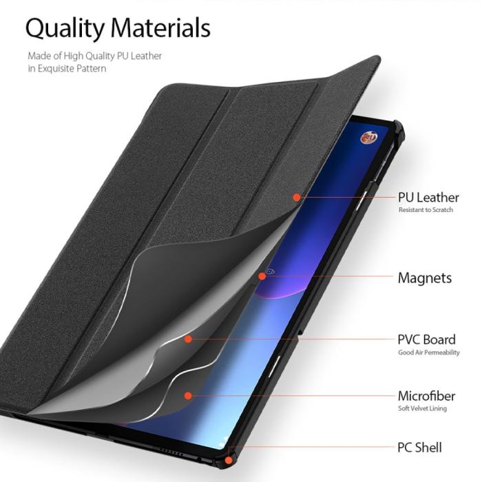 Bild 5, DUX DUCIS DUX DUCIS Lenovo Tab M10 Plus Gen 3 Fodral DOMO Tri-Fold Svart - Teknikhallen.se