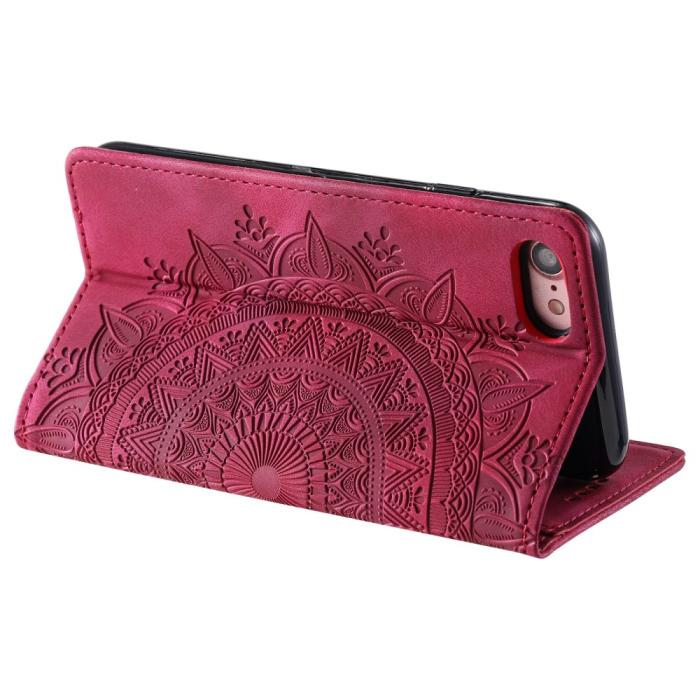 Bild 3,  iPhone 17e / 16e Fodral Flip Mandala Läder Rosa - Teknikhallen.se
