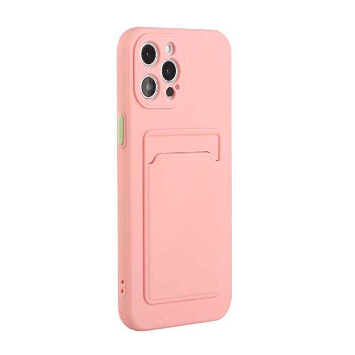 Bild 3,  iPhone 13 Pro Skal Med Kortfack Ljus Rosa - Teknikhallen.se