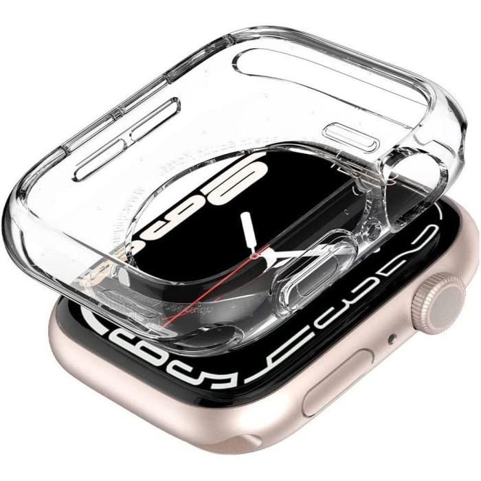 Bild 2, Spigen Spigen Apple Watch 44/45 mm Skal Liquid Crystal Transparent - Teknikhallen.se