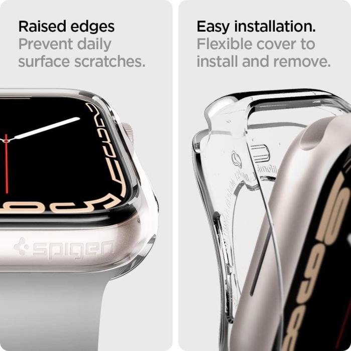 Bild 4, Spigen Spigen Apple Watch 44/45 mm Skal Liquid Crystal Transparent - Teknikhallen.se