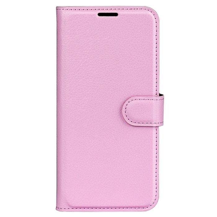 Bild 5,  Motorola Edge 50 Pro 5G Litchi Läder Fodral Ljus Rosa - Teknikhallen.se