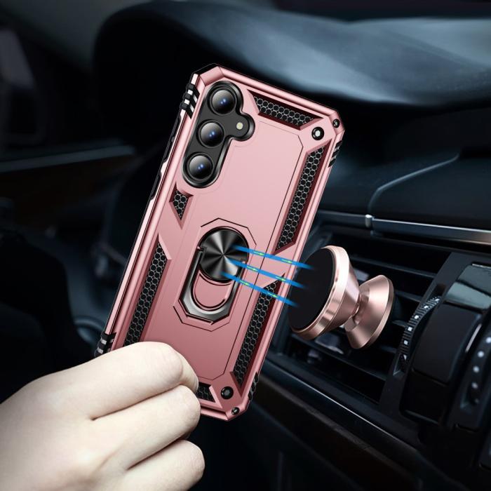 Bild 3,  Samsung Galaxy A55 5G Skal Ring Armor Hybrid Roséguld - Teknikhallen.se