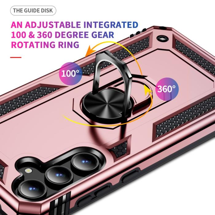 Bild 4,  Samsung Galaxy A55 5G Skal Ring Armor Hybrid Roséguld - Teknikhallen.se