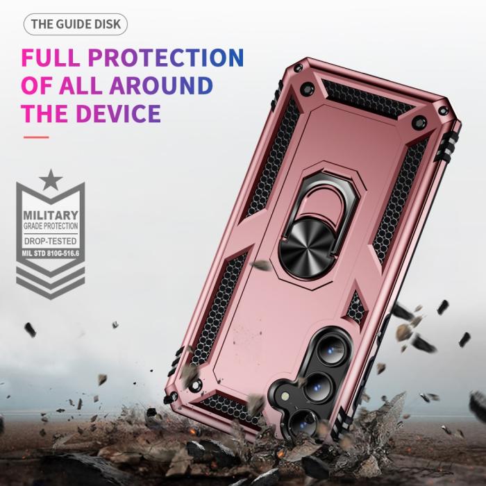 Bild 5,  Samsung Galaxy A55 5G Skal Ring Armor Hybrid Roséguld - Teknikhallen.se