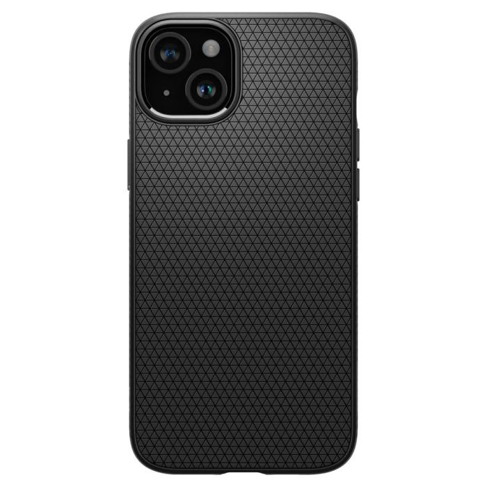 Bild 2, Spigen Spigen iPhone 15 Skal Liquid Air Matt Svart - Teknikhallen.se