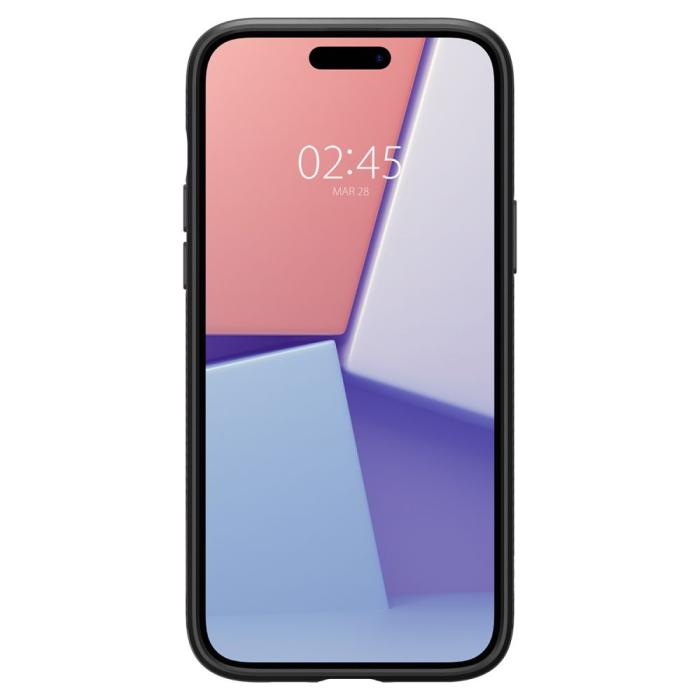 Bild 3, Spigen Spigen iPhone 15 Skal Liquid Air Matt Svart - Teknikhallen.se