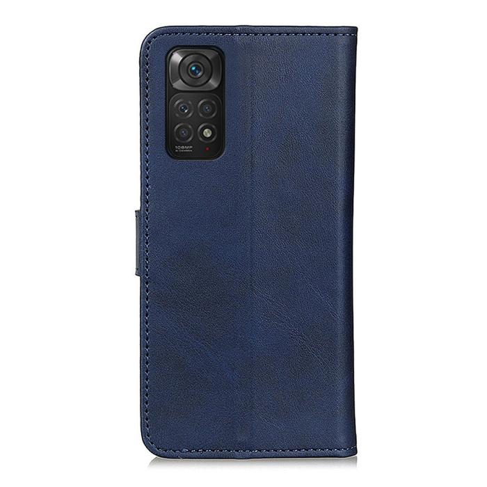 Bild 3,  Xiaomi Redmi Note 11 4G Fodral Solid Läder Blå - Teknikhallen.se