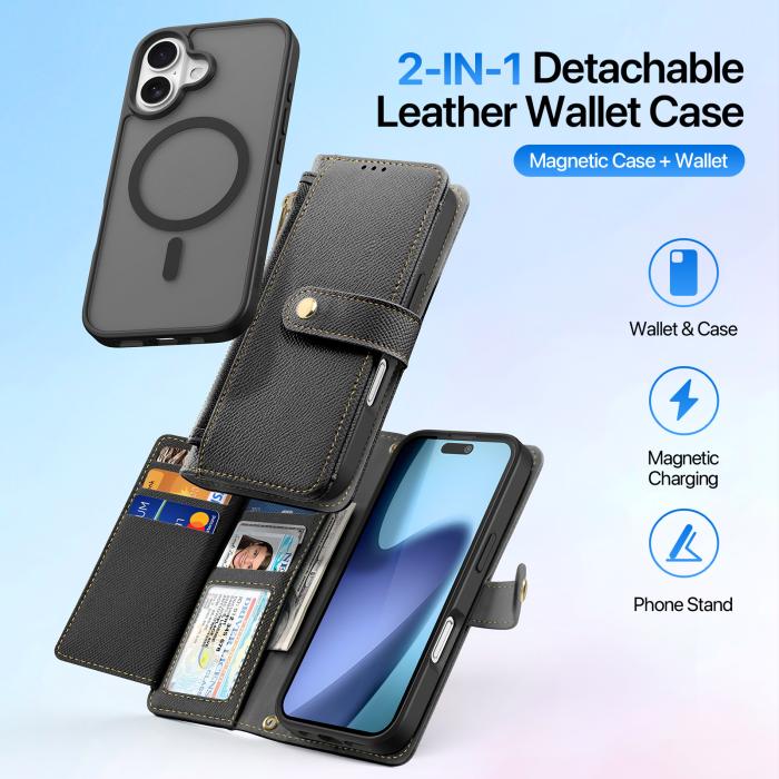 Bild 3, DUX DUCIS DUX DUCIS iPhone 17 2in1 Magnet Fodral Lawa Series Svart - Teknikhallen.se