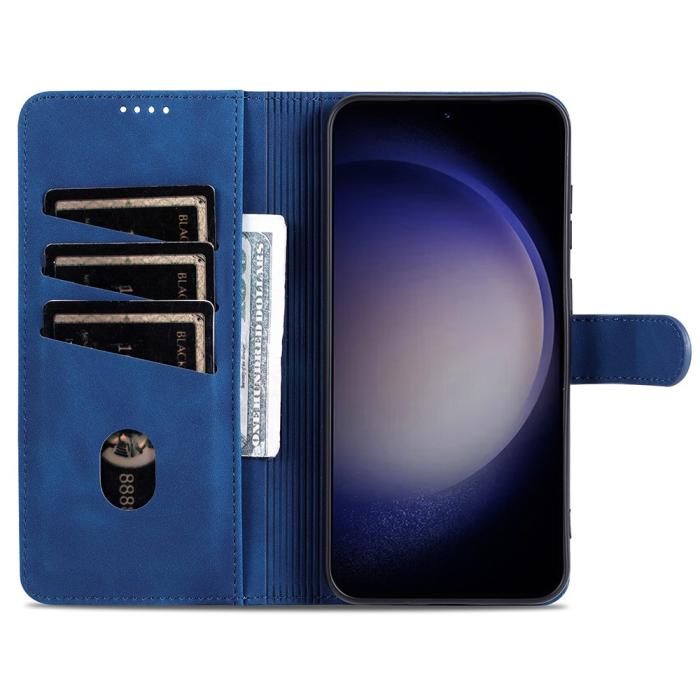 Bild 3, AZNS AZNS Samsung Galaxy S24 FE Fodral Läder Blå - Teknikhallen.se