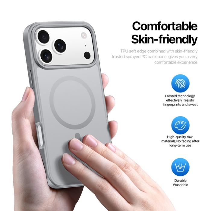 Bild 5, DUX DUCIS DUX DUCIS iPhone 17 Pro Max Skal MagSafe Yind Series Grå - Teknikhallen.se