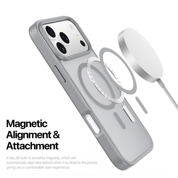 Bild 6, DUX DUCIS DUX DUCIS iPhone 17 Pro Max Skal MagSafe Yind Series Grå - Teknikhallen.se
