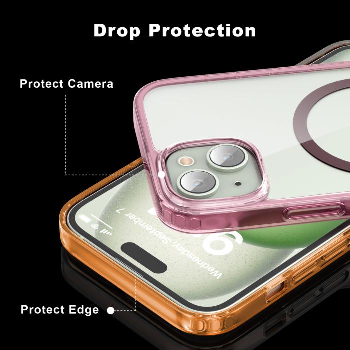 Bild 4, ColorPop ColorPop iPhone 15 Plus Skal CH MagSafe Transparent/Svart - Teknikhallen.se