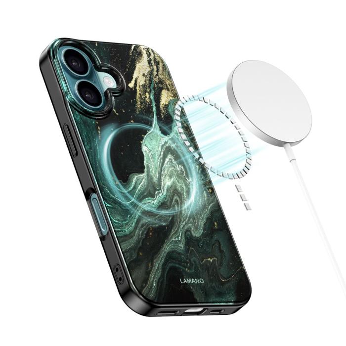 Bild 4, Tech-Protect Tech-Protect iPhone 16 Skal MagSafe Lamano Verde Aura - Teknikhallen.se
