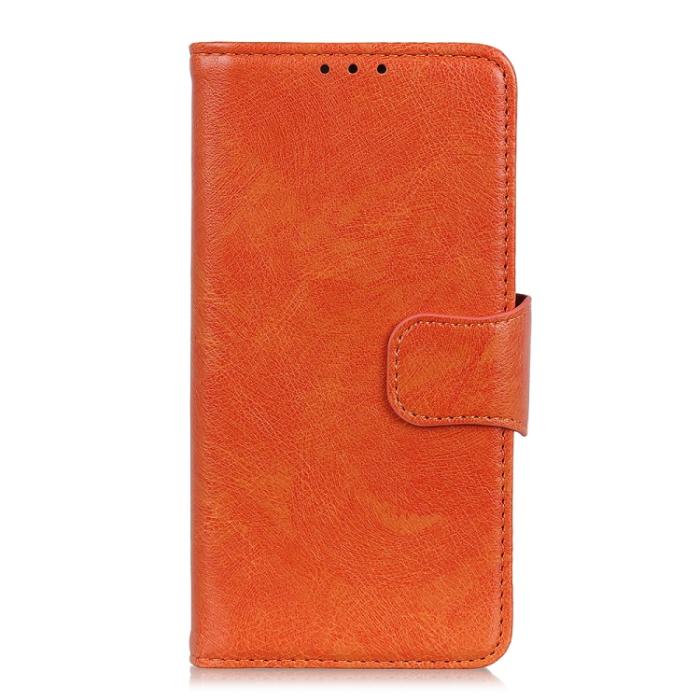 Bild 2,  iPhone 15 Pro Fodral Läder Nappa Textur Orange - Teknikhallen.se