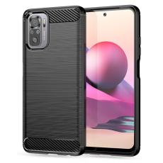 Tech-Protect Tech-Protect Xiaomi Redmi Note 10S Skal Borstad St&aring;l Textur Svart - Teknikhallen.se