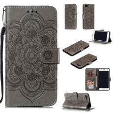  iPhone 7/8 Plus - Mandala Pl&aring;nboksfodral - Gr&aring; - Teknikhallen.se