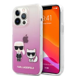 Karl Lagerfeld Karl Lagerfeld iPhone 13 Pro Skal Hybrid Karl & Choupette Rosa - Teknikhallen.se