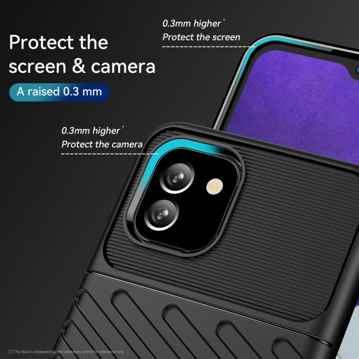 Bild 4,  Samsung Galaxy A03 Skal Twill Textur Svart - Teknikhallen.se