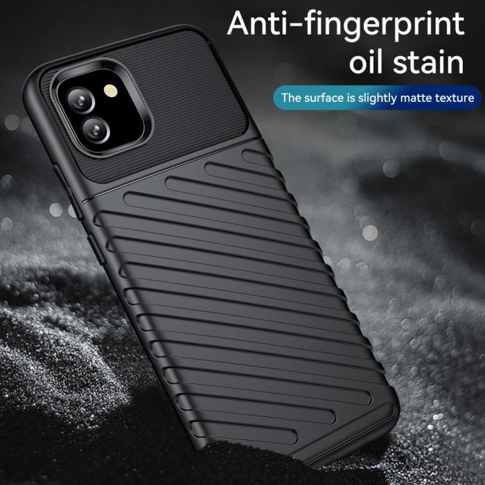 Bild 5,  Samsung Galaxy A03 Skal Twill Textur Svart - Teknikhallen.se
