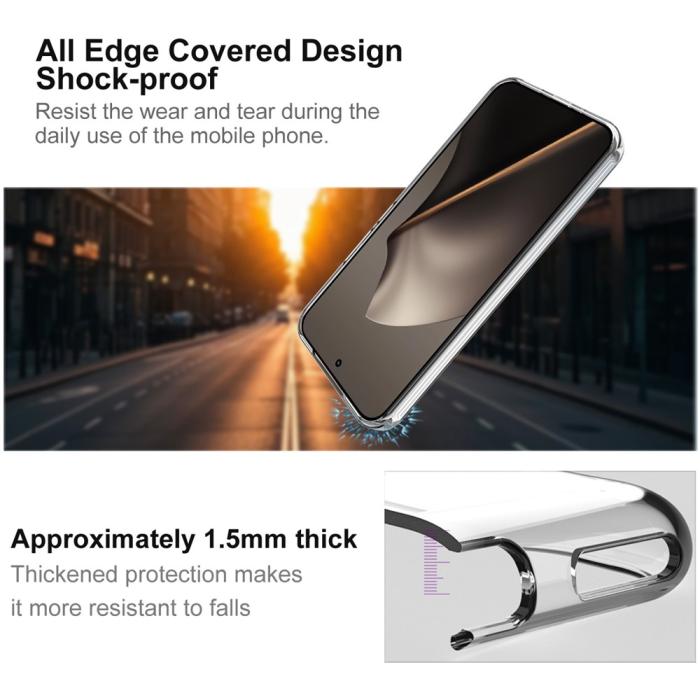 Bild 3, IMAK IMAK Xiaomi 15T Pro Skal Soft TPU Transparent - Teknikhallen.se