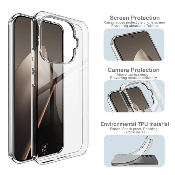 Bild 4, IMAK IMAK Xiaomi 15T Pro Skal Soft TPU Transparent - Teknikhallen.se