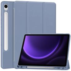  Samsung Galaxy Tab S9 FE Fodral L&auml;der Pennh&aring;llare Lila - Teknikhallen.se