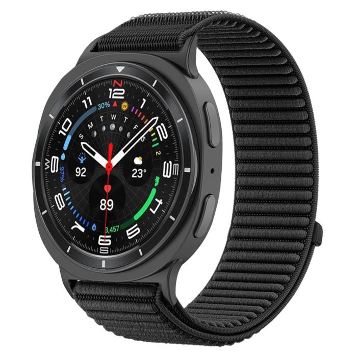 Bild 2,  Galaxy Watch 8 46/44/40 mm Armband Nylon Loop Svart - Teknikhallen.se