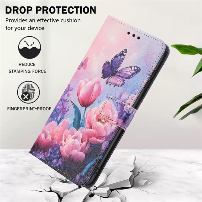 Bild 6,  Sony Xperia 1 VII Fodral Med Tryck Rosa Blommor - Teknikhallen.se