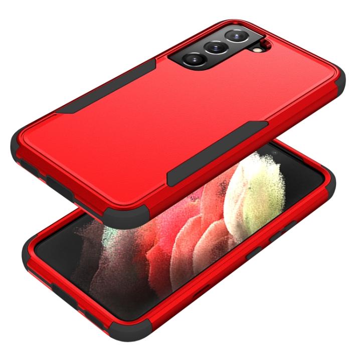 Bild 2,  Samsung Galaxy S22 Skal Hybrid Shockproof Röd/Svart - Teknikhallen.se