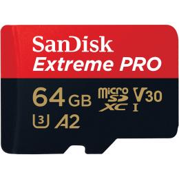 SanDisk SanDisk MicroSDXC Extreme Pro 64 GB 200MB/s Inkl. Adapter - Teknikhallen.se