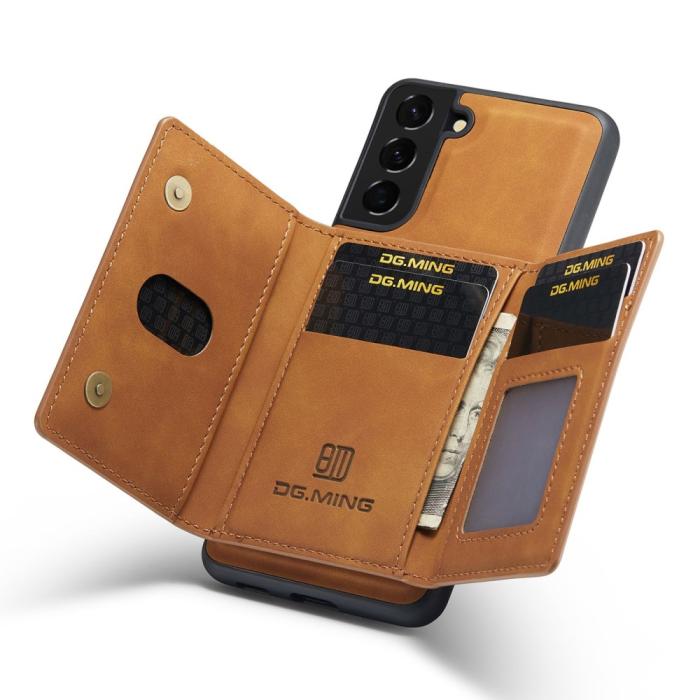 Bild 3, DG.MING DG.MING Galaxy S23 Plus Skal Med Magnetisk Plånbok Brun - Teknikhallen.se