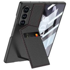 GKK GKK Galaxy Z Fold 6 Skal Kickstand Med Korth&aring;llare Kolfiber Svart - Teknikhallen.se