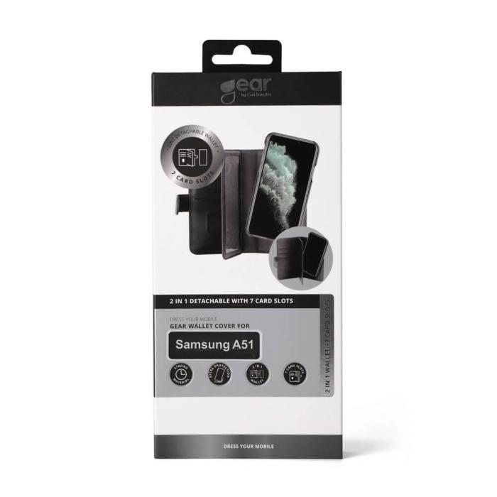 Bild 2, Gear GEAR Samsung Galaxy A51 2in1 Magnet Fodral / Skal Flerfack Svart - Teknikhallen.se