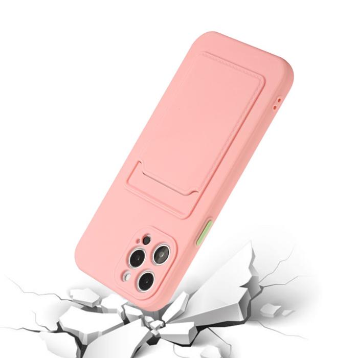 Bild 5,  iPhone 13 Pro Skal Med Kortfack Ljus Rosa - Teknikhallen.se