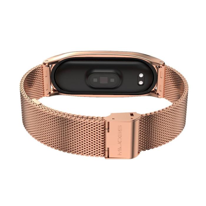 Bild 4, Tech-Protect Tech-Protect Milanese Metall Armband Xiaomi Mi Smart Band 5/6 Roséguld - Teknikhallen.se