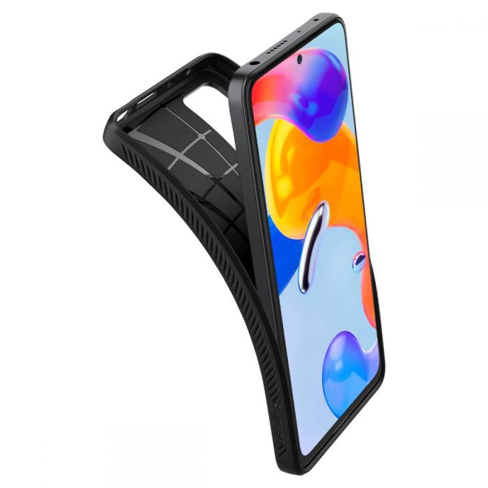 Bild 4, Spigen Spigen Xiaomi Redmi Note 11 Pro 5G Skal Liquid Air Matt Svart - Teknikhallen.se