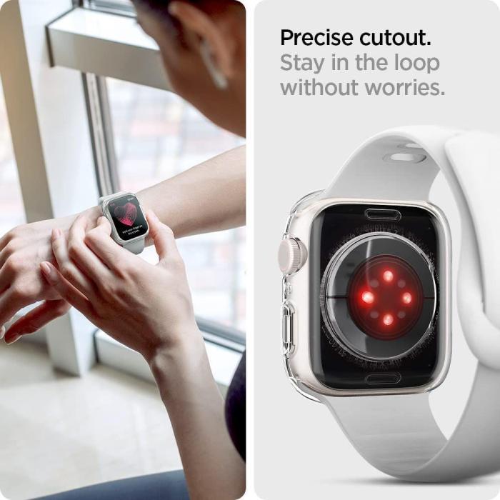 Bild 5, Spigen Spigen Apple Watch 44/45 mm Skal Liquid Crystal Transparent - Teknikhallen.se