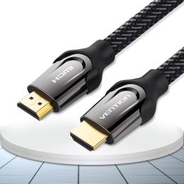 VENTION VENTION 5m 4K 60Hz HD HDMI - HDMI Nylon Kabel Svart - Teknikhallen.se