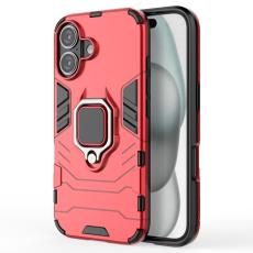  iPhone 16 Skal Hybrid Ring Armor R&ouml;d - Teknikhallen.se